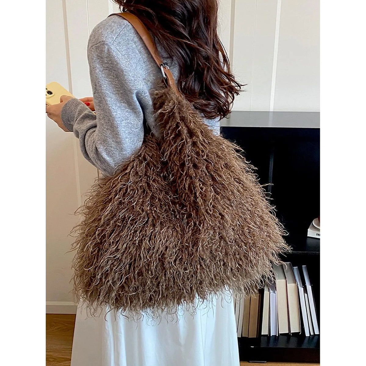 Fluffy Shaggy Shoulder Bag