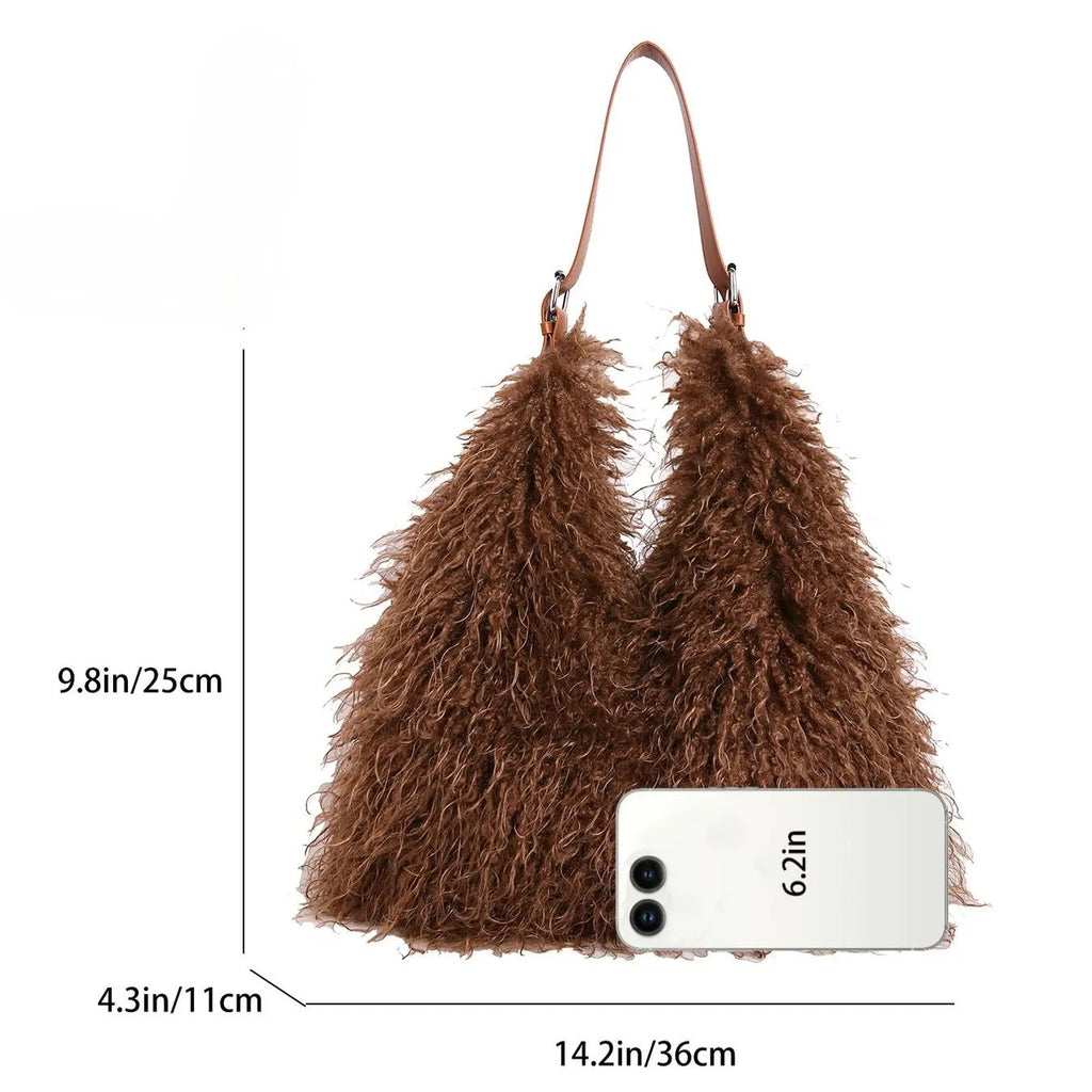 Fluffy Shaggy Shoulder Bag